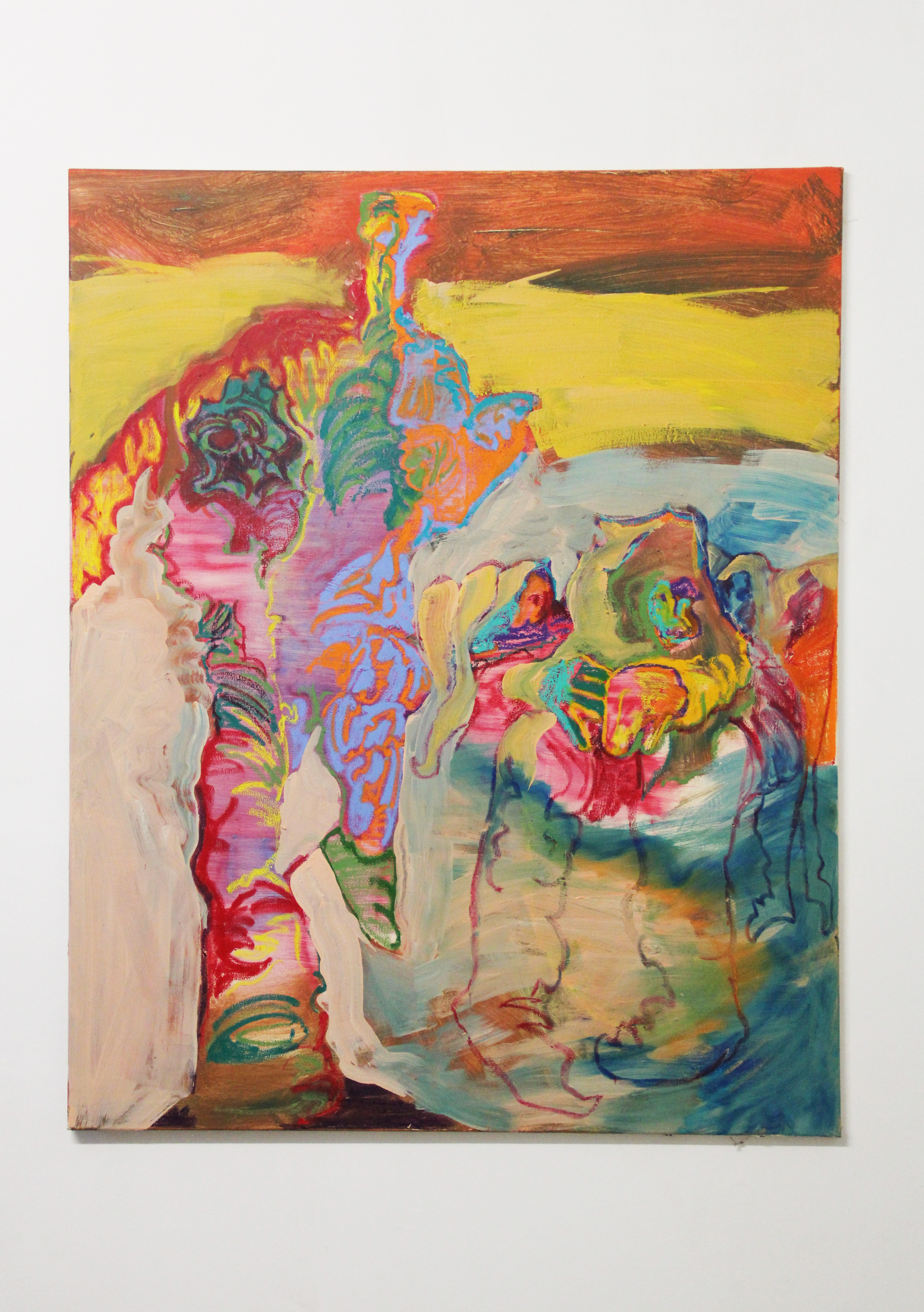 Abstract oil painting titled Within Without You